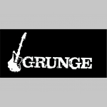 Grunge Music  čierna hrubá mikina na zips s kapucou stiahnuteľnou šnúrkami